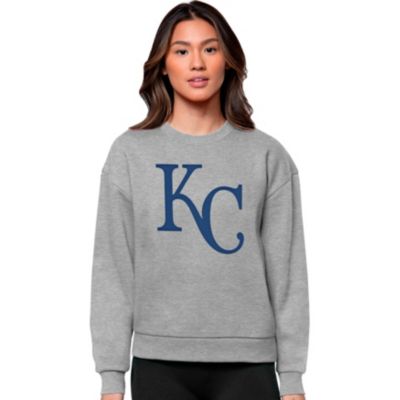 Antigua MLB Kansas City Royals Women's Victory Crew, Grey, XXL