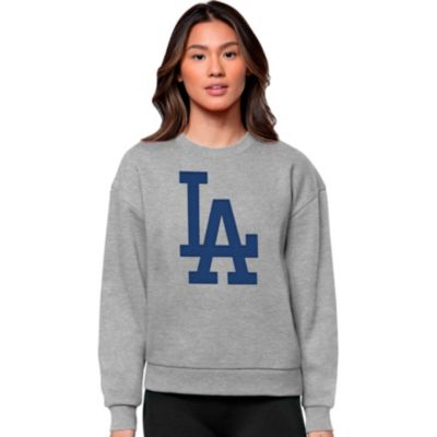 Antigua MLB Los Angeles Dodgers Women's Victory Crew, Grey, XXL