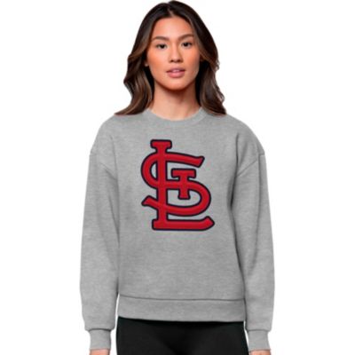 Antigua Women's St. Louis Cardinals Black Victory Crew Pullover