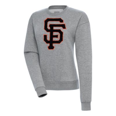 Antigua Women's MLB San Francisco Giants Victory Chenille Pullover Sweatshirt, Gray, 2XL