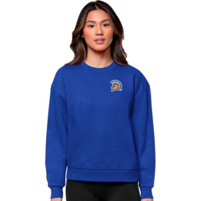 Antigua Women's NCAA San Jose State Spartans Logo Victory Crewneck Pullover Sweatshirt, Small