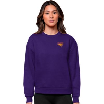 Antigua NCAA Northern Iowa Panthers Logo Victory Crewneck Pullover Sweatshirt, Purple, Large