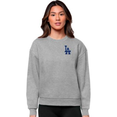 Antigua MLB Los Angeles Dodgers Women's Victory Crew, Grey, XXL