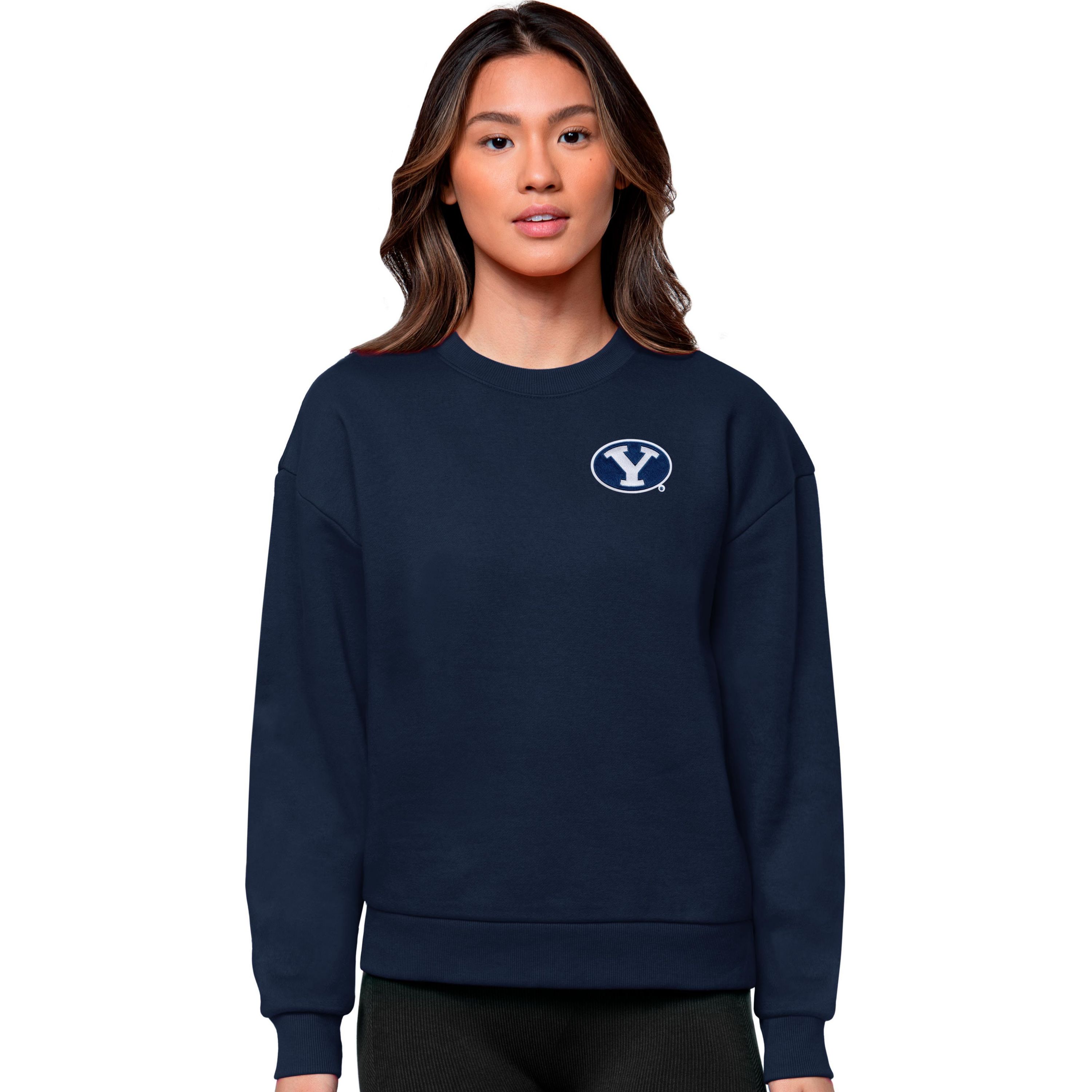 NCAA BYU Cougars Logo Victory Crewneck Pullover Sweatshirt