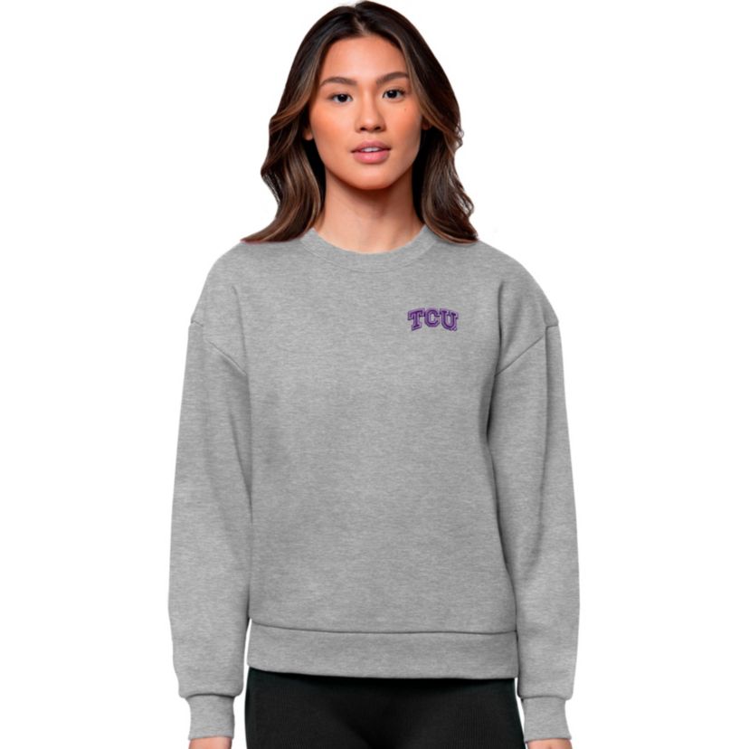 NCAA TCU Horned Frogs Logo Victory Crewneck Pullover Sweatshirt
