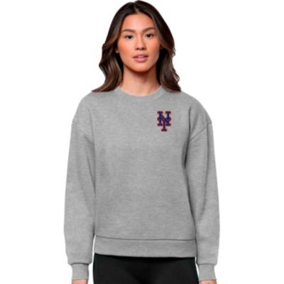 Antigua MLB New York Mets Women's Victory Crew, Grey, XXL