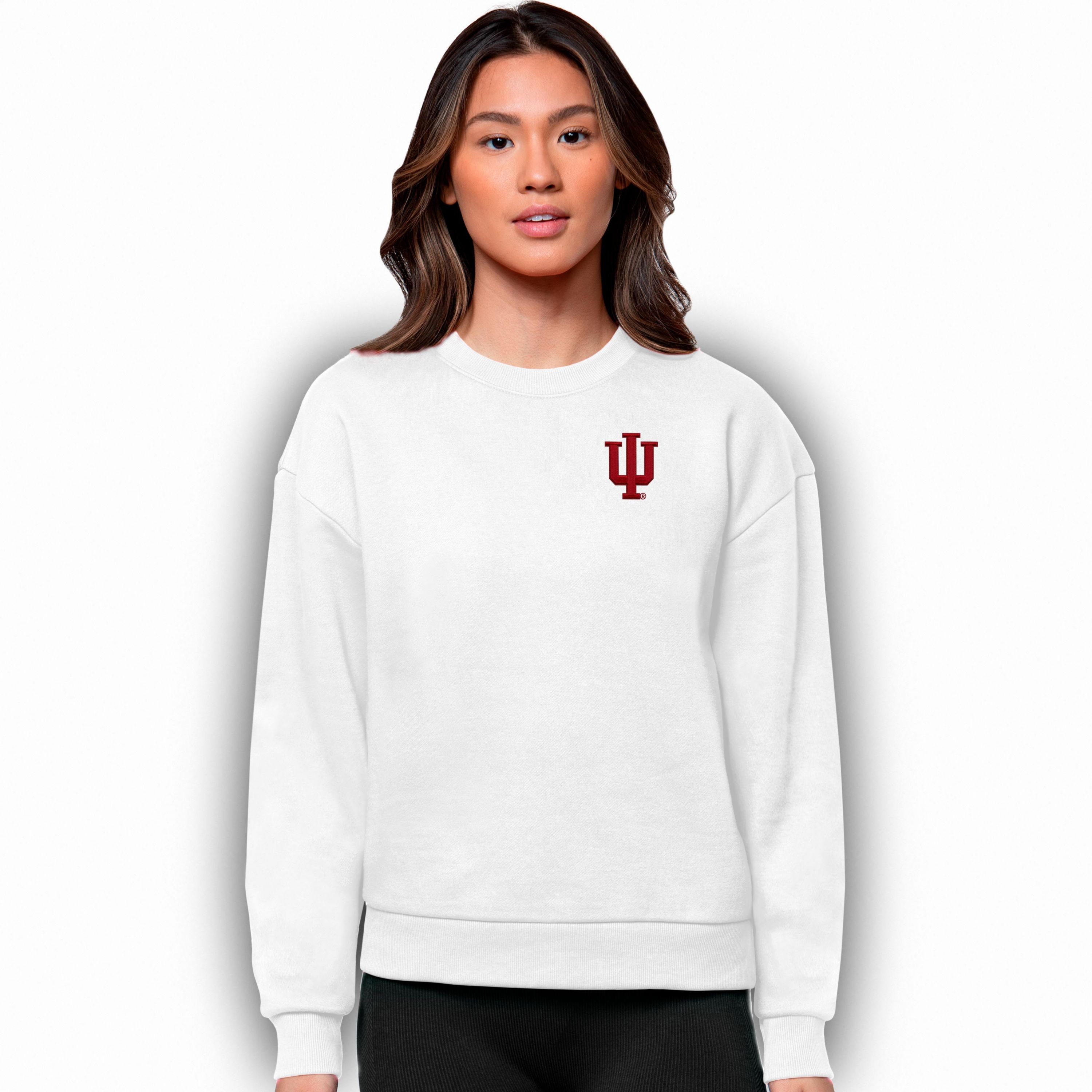 NCAA Indiana Hoosiers Logo Victory Crewneck Pullover Sweatshirt