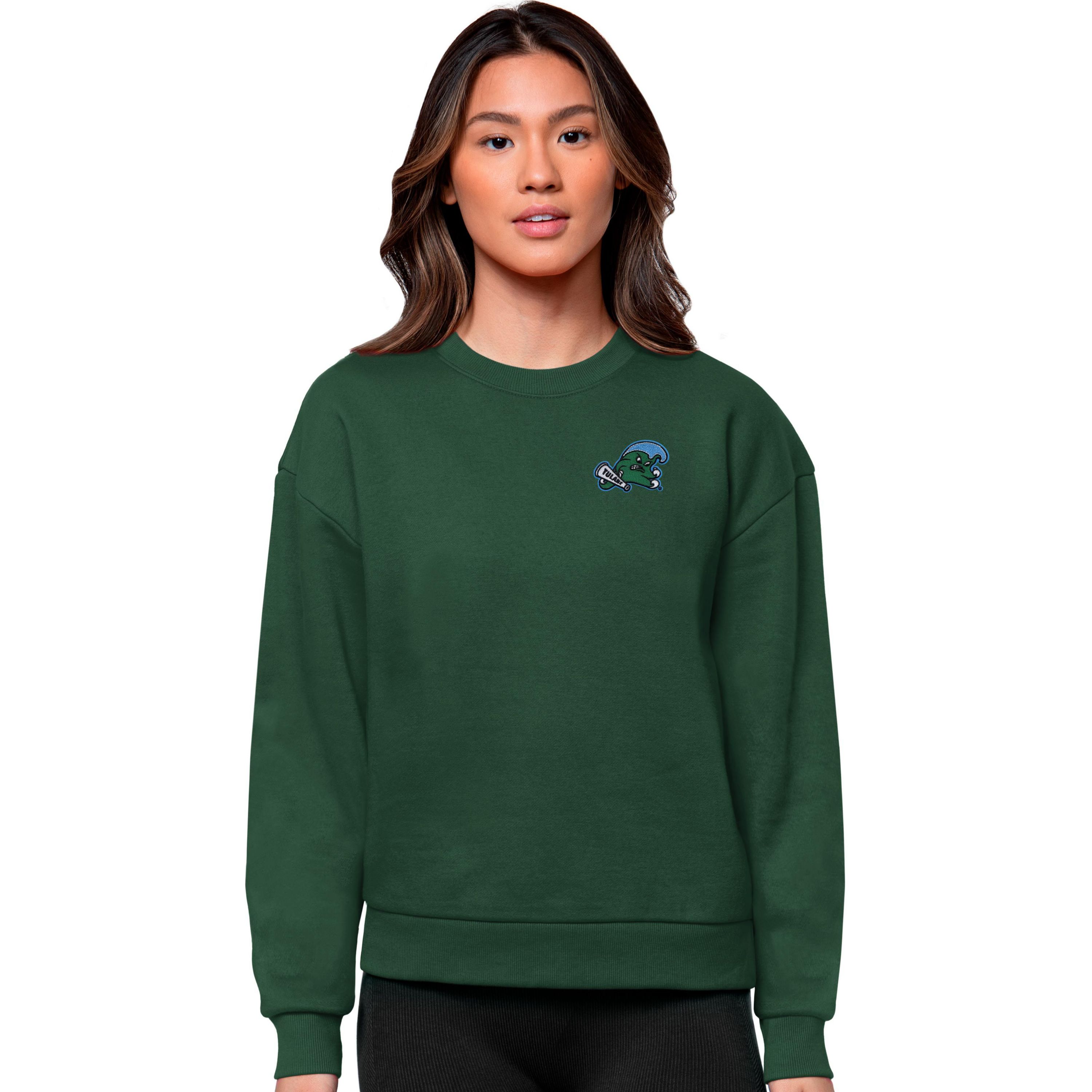 Tulane Green Wave NCAA Tulane Wave Logo Victory Crewneck Pullover Sweatshirt