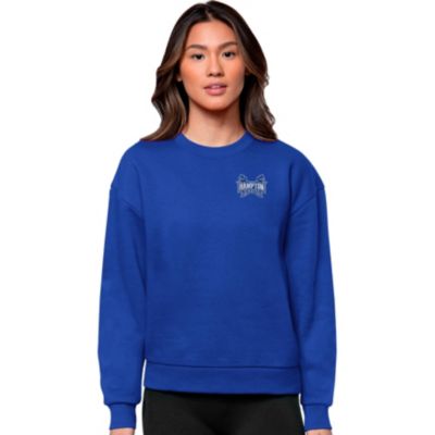 Antigua HBCU Hampton Pirates Victory Crew Pullover, Small