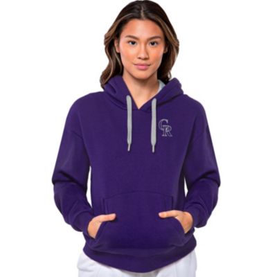 Antigua MLB Colorado Rockies Women's Victory Pullover, Purple, XXL