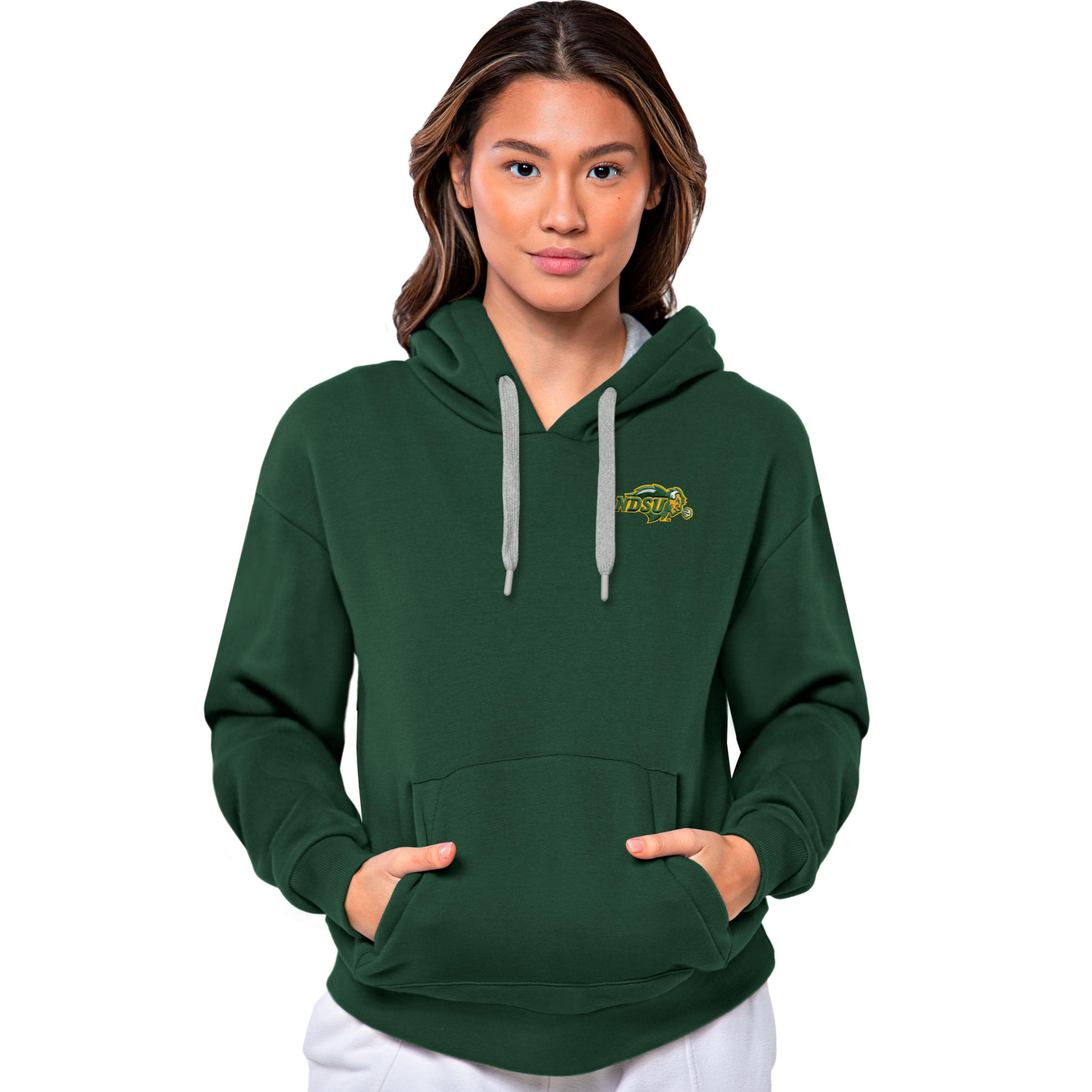 North Dakota Bisons Antigua NCAA North Dakota State Bison Womens Victory Pullover Hood