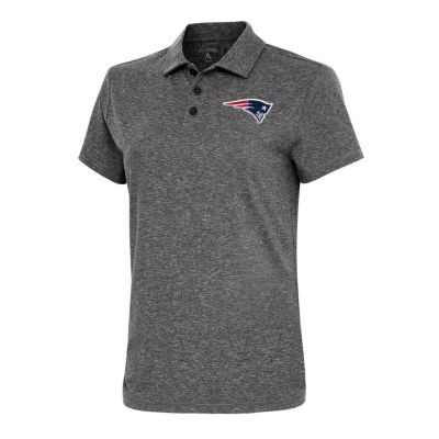 Antigua NFL New England Patriots Women's Motivated Polo, Black, XXL -  0197872088844