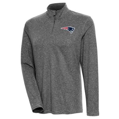 Antigua NFL New England Patriots Women's Confront 1/4 Zip Pullover, Black, XXL -  0197872095910