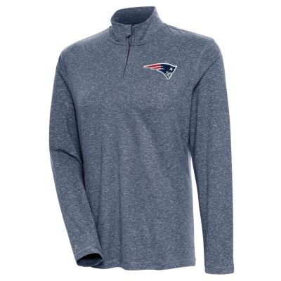 Antigua NFL New England Patriots Women's Confront 1/4 Zip Pullover, Navy Blue, Small -  0197719778662