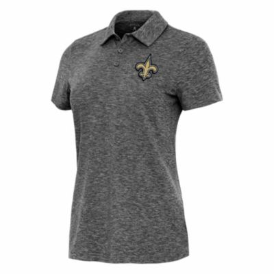 Antigua NFL New Orleans Saints Women's Matter Polo, Black, XS