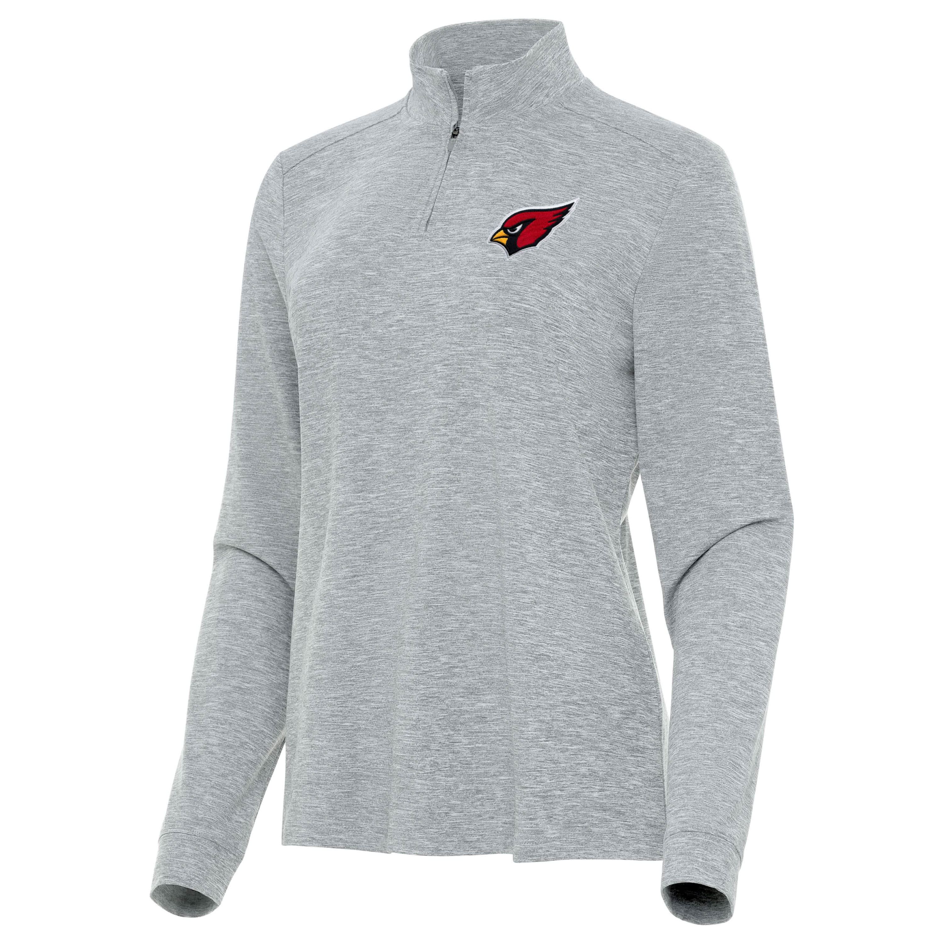 Antigua NFL Arizona Cardinals Womens Mentor Long-Sleeve 1/4 Zip Mock Polo