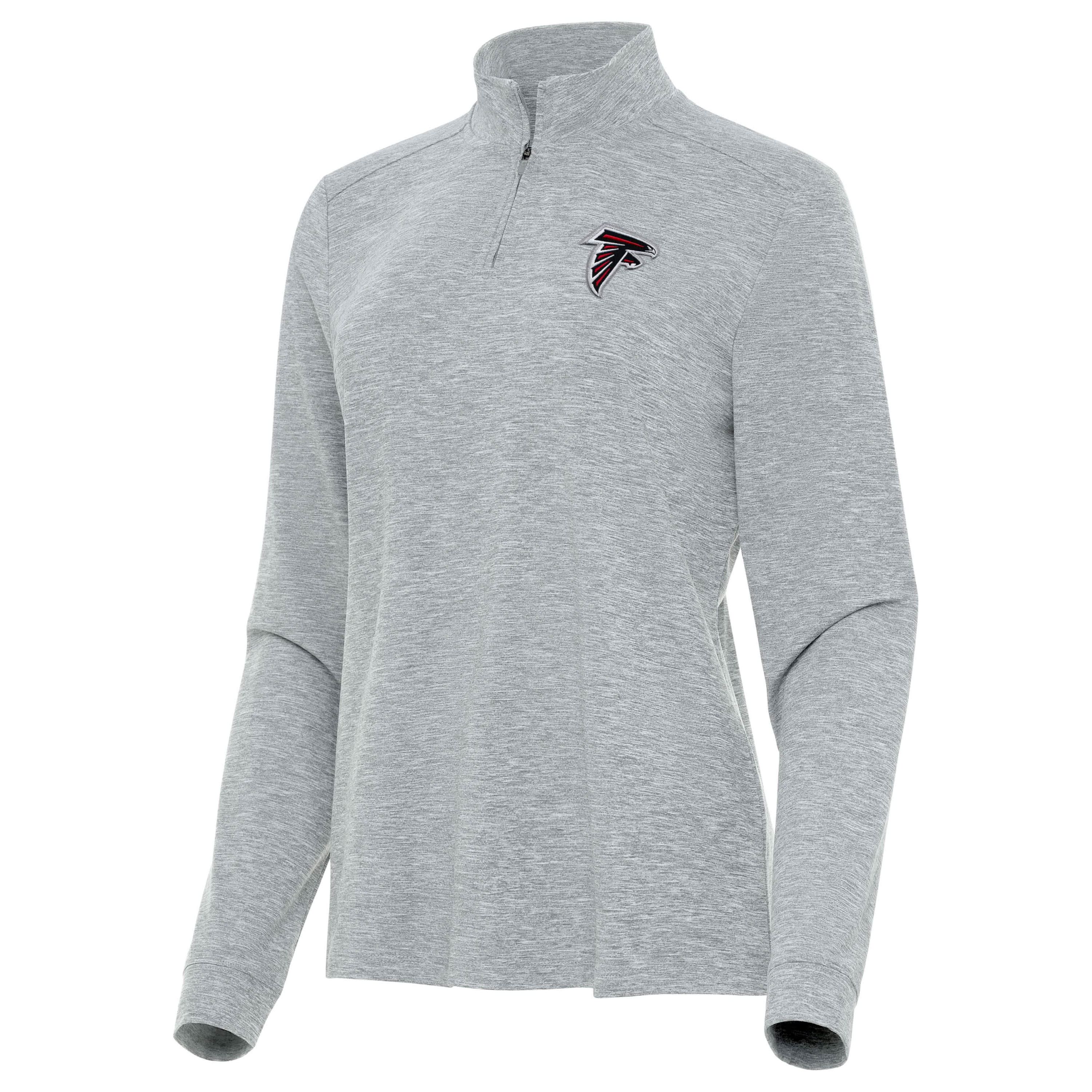 Antigua NFL Atlanta Falcons Womens Mentor Long-Sleeve 1/4 Zip Mock Polo