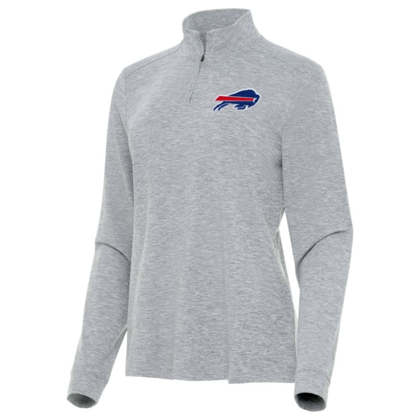 Antigua NFL Buffalo Bills Womens Mentor Long-Sleeve 1/4 Zip Mock Polo