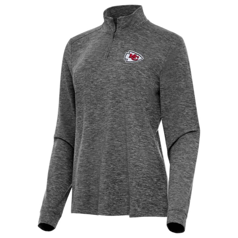 Antigua NFL Kansas City Chiefs Womens Mentor Long-Sleeve 1/4 Zip Mock Polo