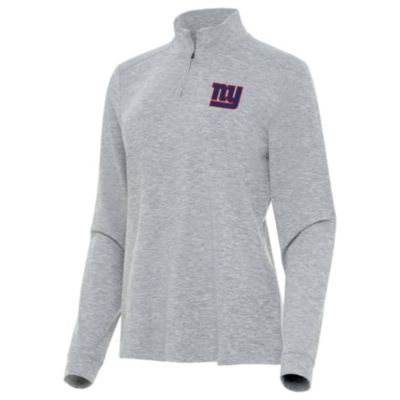 Antigua NFL New York Giants Women's Mentor Long-Sleeve 1/4 Zip Mock Polo
