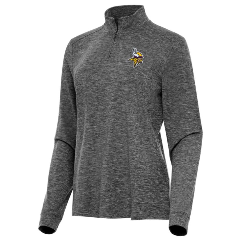 Antigua NFL Minnesota Vikings Womens Mentor Long-Sleeve 1/4 Zip Mock Polo