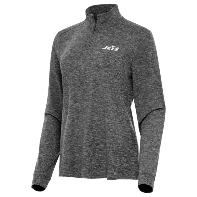 Antigua NFL New York Jets Womens Mentor Long-Sleeve 1/4 Zip Mock Polo