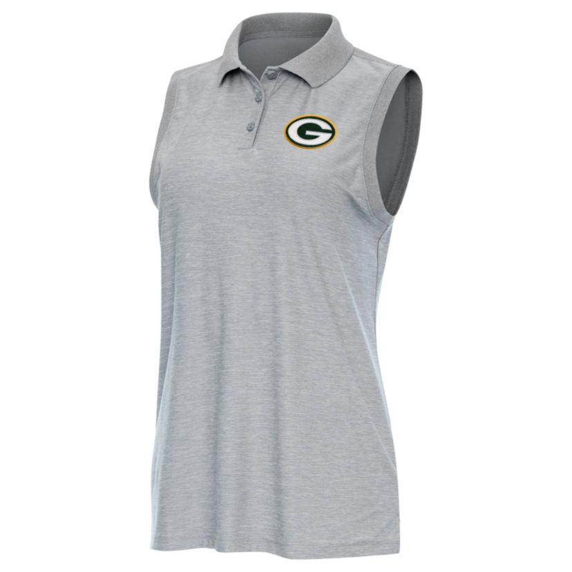 Antigua NFL Green Bay Packers Womens Recap Sleeve-Less Polo