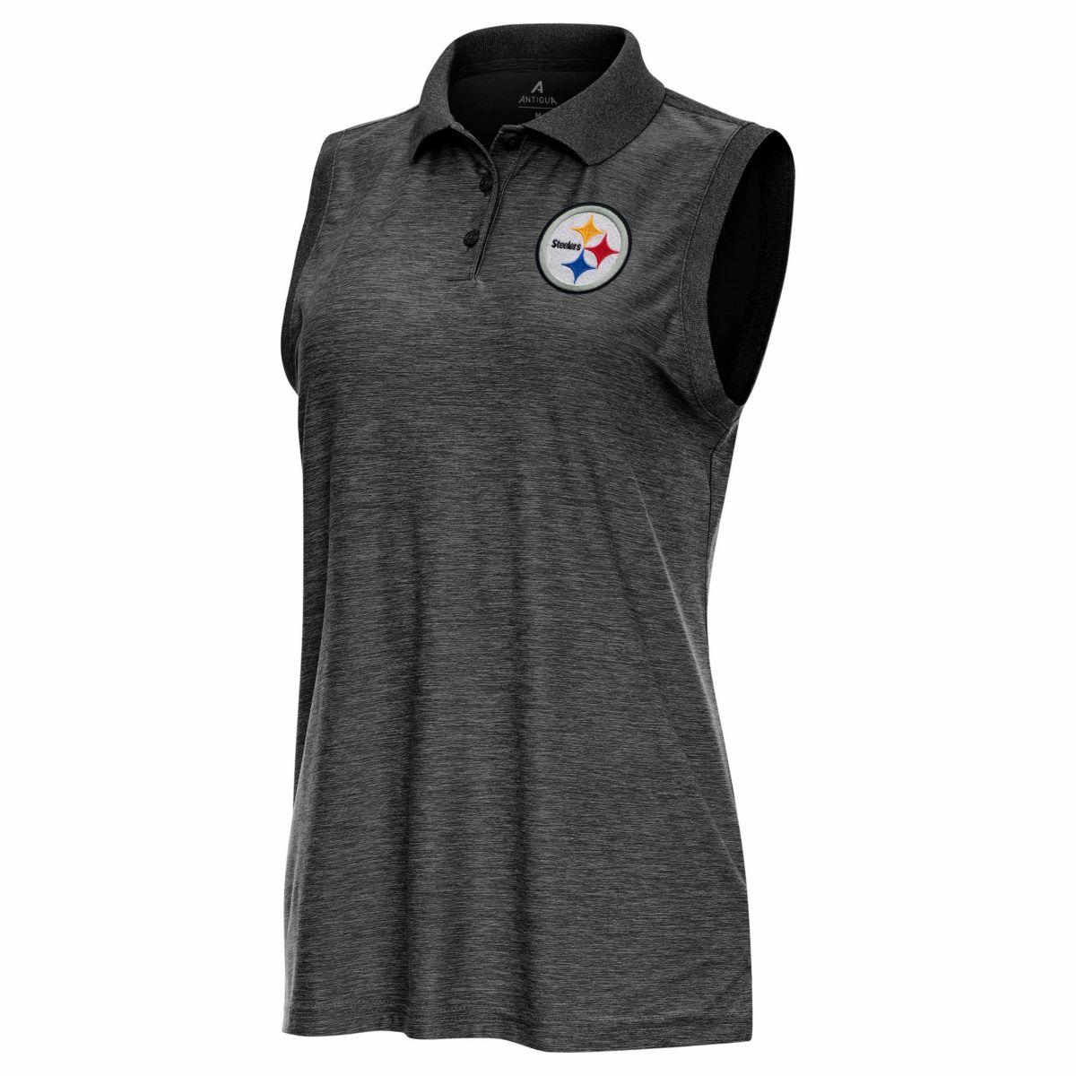 Antigua NFL Pittsburgh Steelers Womens Recap Sleeve-Less Polo