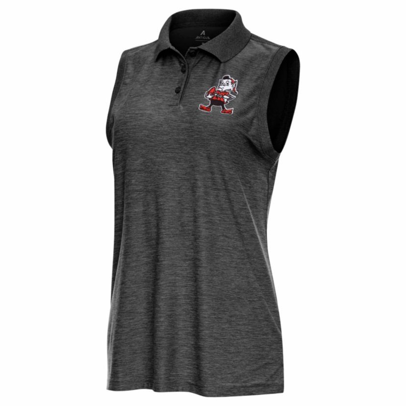 Antigua NFL Cleveland Browns Womens Recap Sleeve-Less Polo