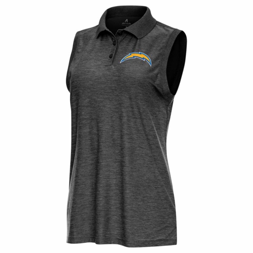 Antigua NFL Los Angeles Chargers Womens Recap Sleeve-Less Polo