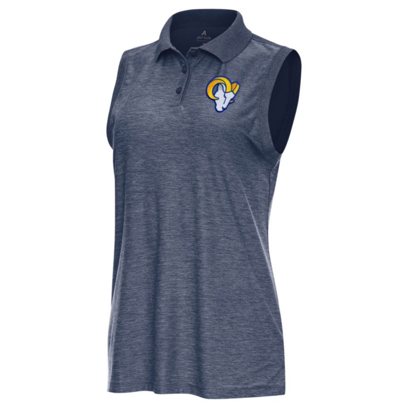 Antigua NFL Los Angeles Rams Womens Recap Sleeve-Less Polo