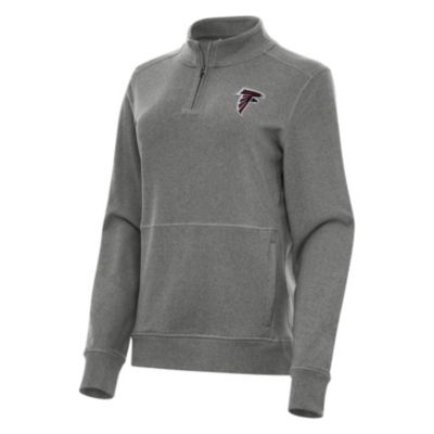 Antigua NFL Atlanta Falcons Women's Crush 1/4 Zip Pullover, Black, XS