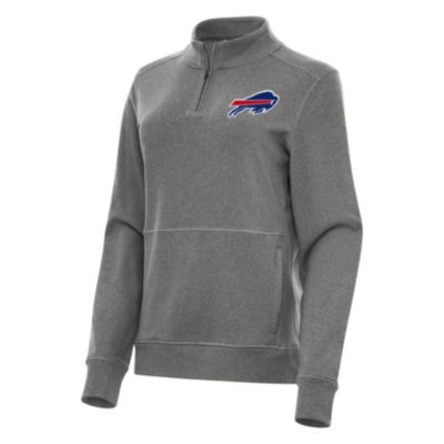 Antigua NFL Buffalo Bills Women's Crush 1/4 Zip Pullover, Black, XS