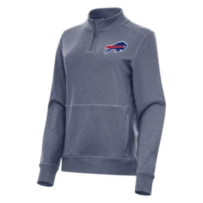 Antigua NFL Buffalo Bills Women's Crush 1/4 Zip Pullover, Navy Blue, XS