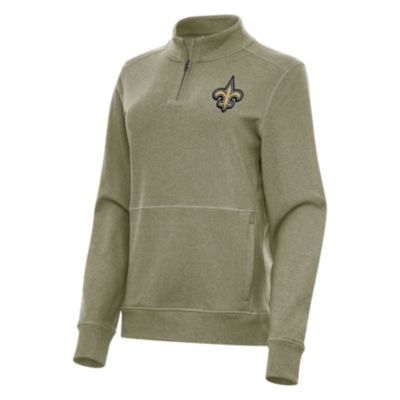 Antigua NFL New Orleans Saints Women's Crush 1/4 Zip Pullover, XS
