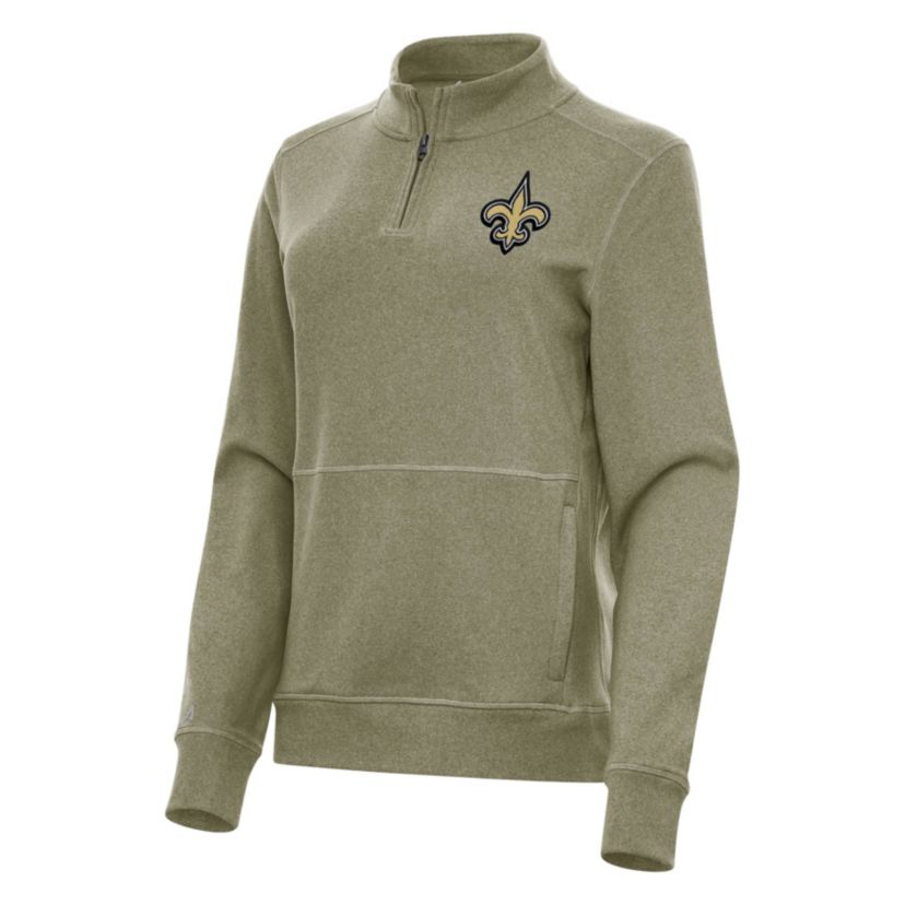 Antigua NFL New Orleans Saints Womens Crush 1/4 Zip Pullover
