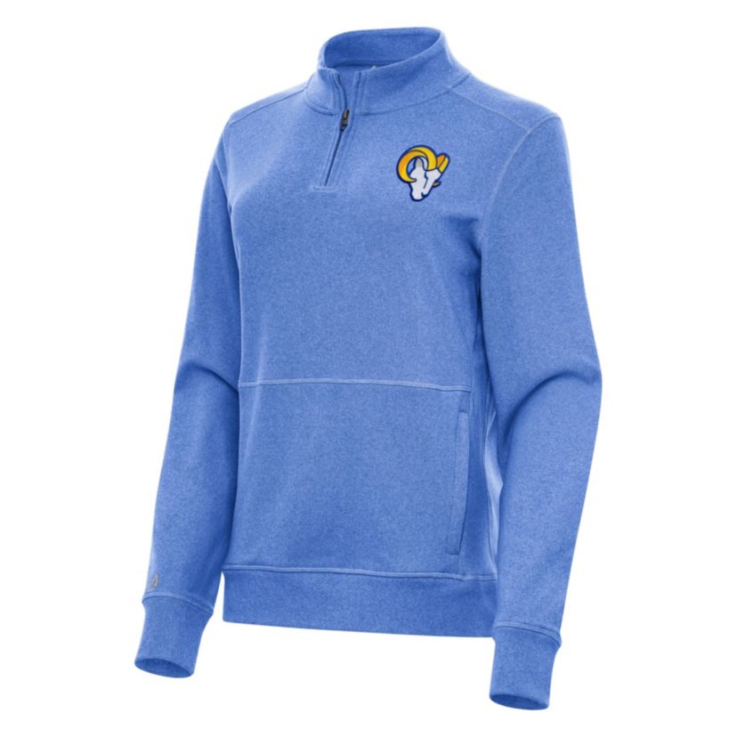 Antigua NFL Los Angeles Rams Womens Crush 1/4 Zip Pullover