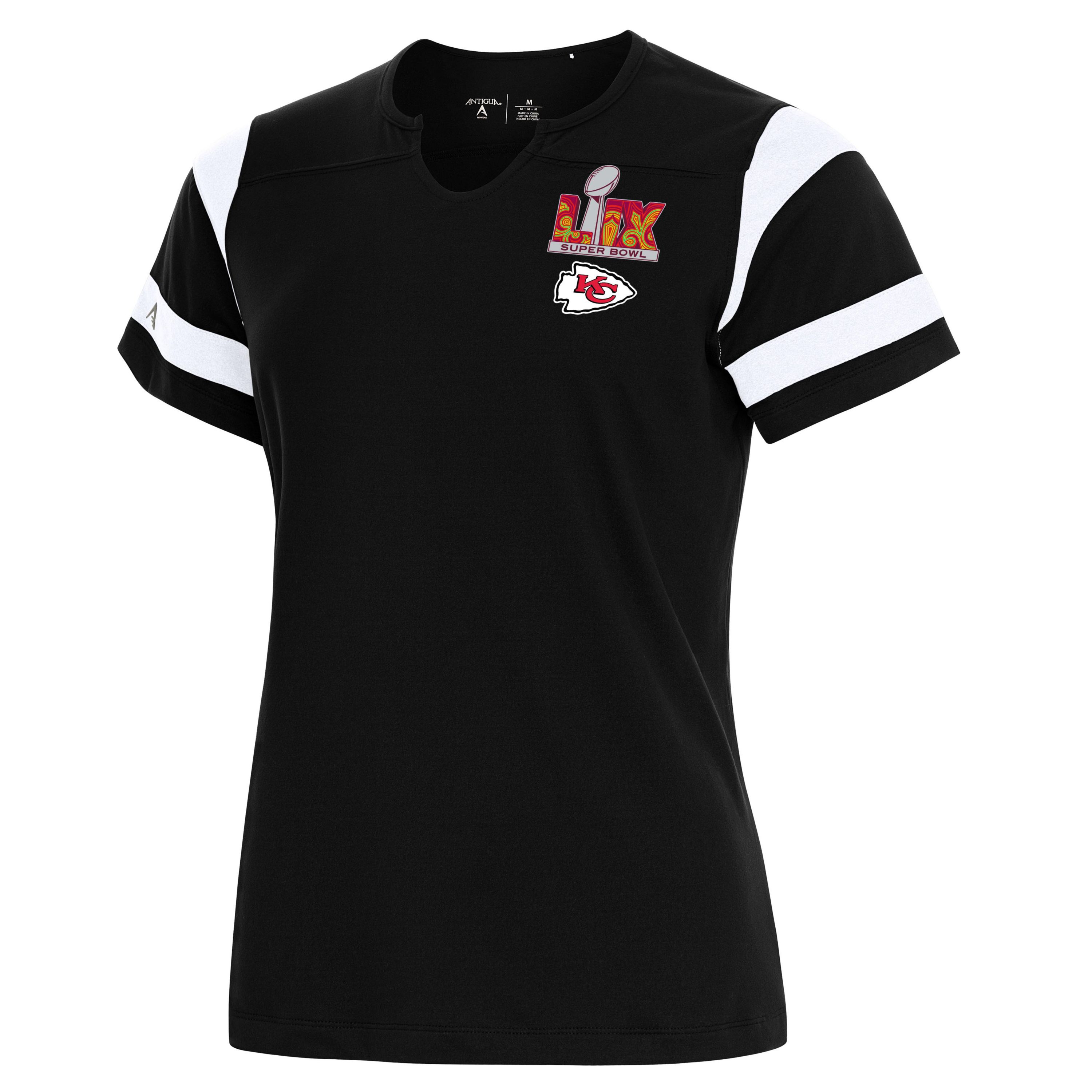 Antigua NFL Kansas City Chiefs SB LIX 2025 Womens Encounter SS Top