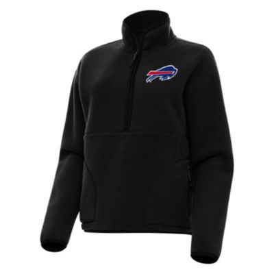 Antigua NFL Buffalo Bills Women's Figure 1/4 Zip Pullover, Black, XS
