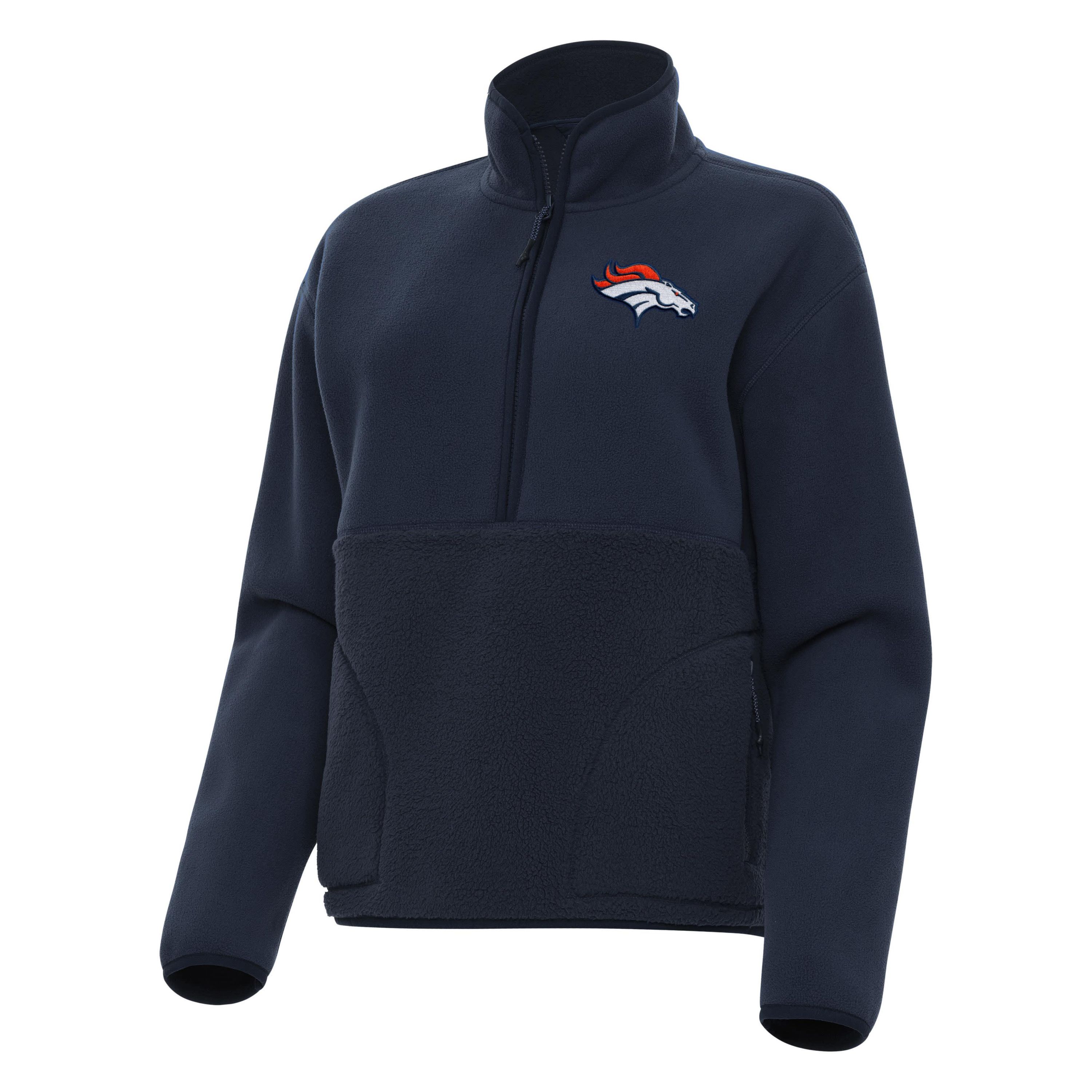 Antigua NFL Denver Broncos Womens Figure 1/4 Zip Pullover