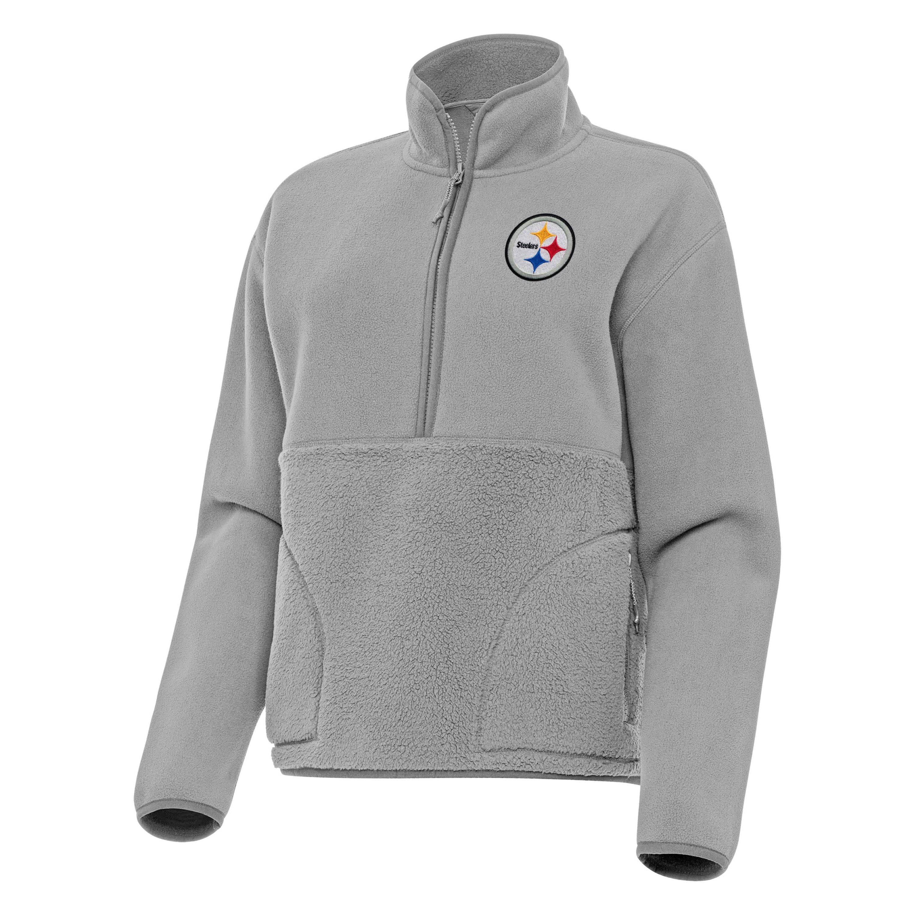 Antigua NFL Pittsburgh Steelers Womens Figure 1/4 Zip Pullover
