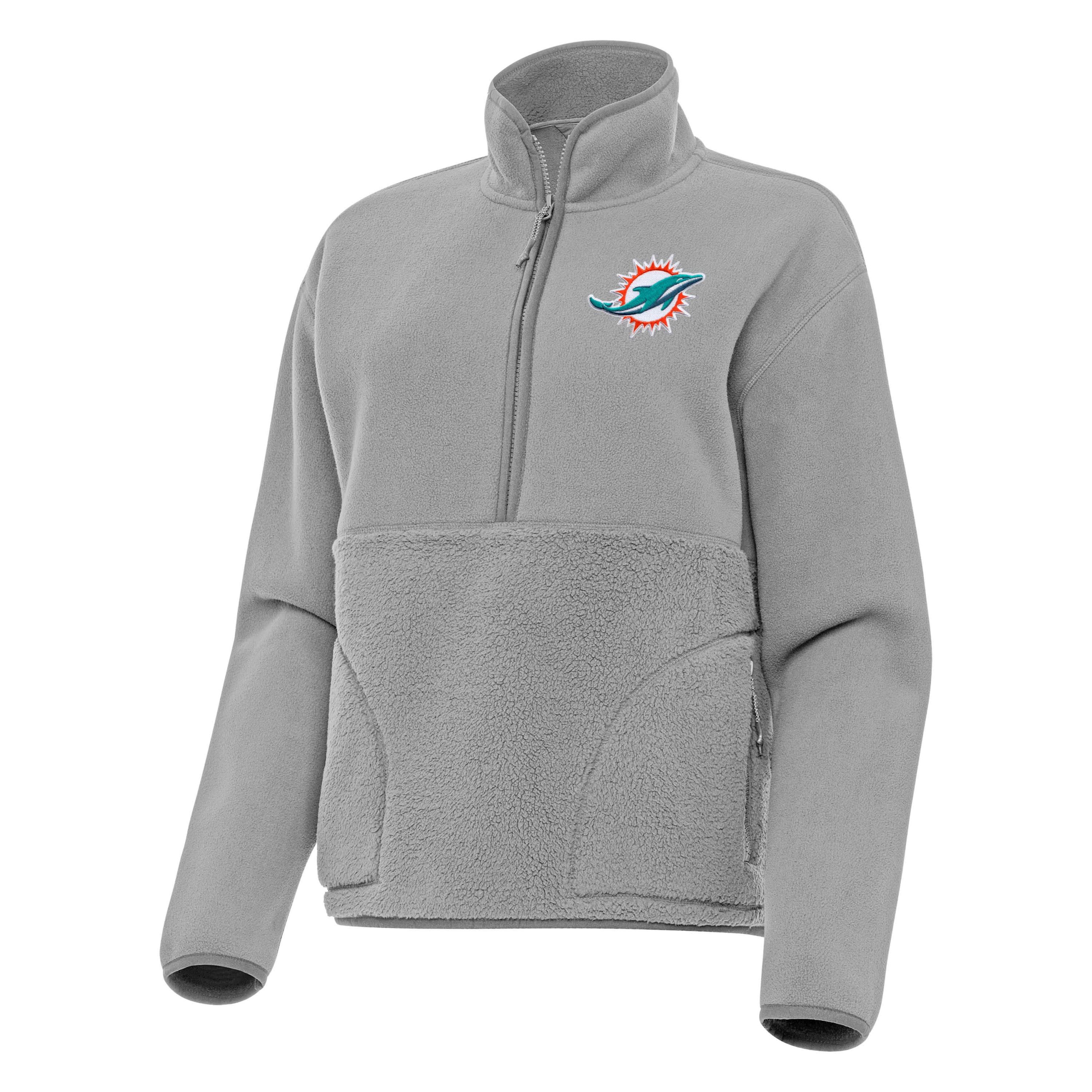 Antigua NFL Miami Dolphins Womens Figure 1/4 Zip Pullover