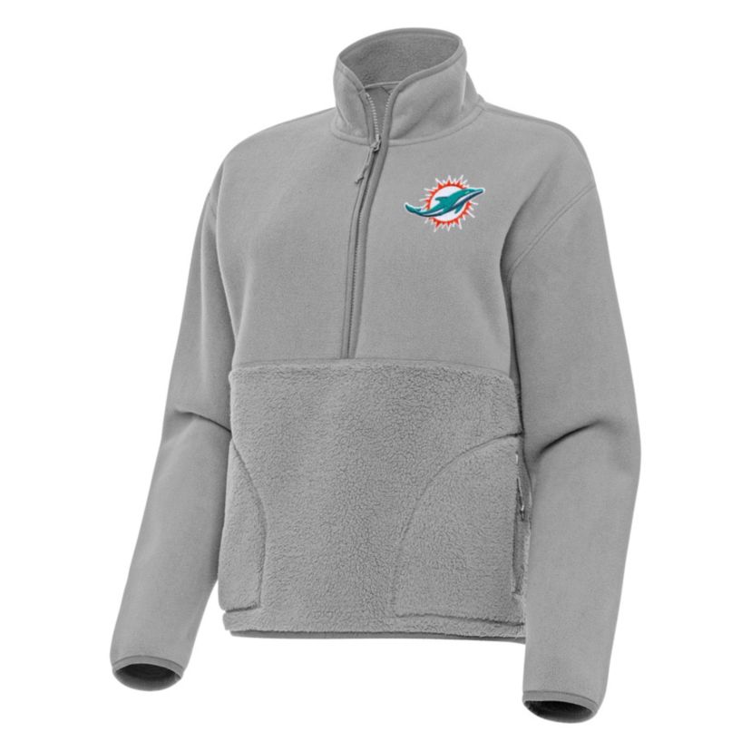 Antigua NFL Miami Dolphins Womens Figure 1/4 Zip Pullover