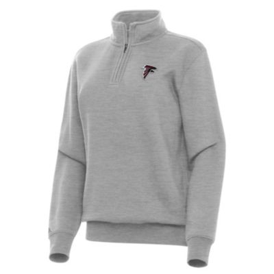 Antigua NFL Atlanta Falcons Women's Victory 1/4 Zip Pullover, Grey, XS
