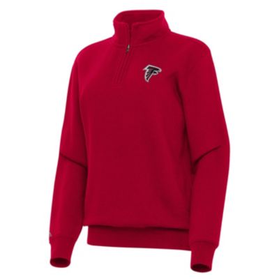 Antigua NFL Atlanta Falcons Women's Victory 1/4 Zip Pullover, Red, XS