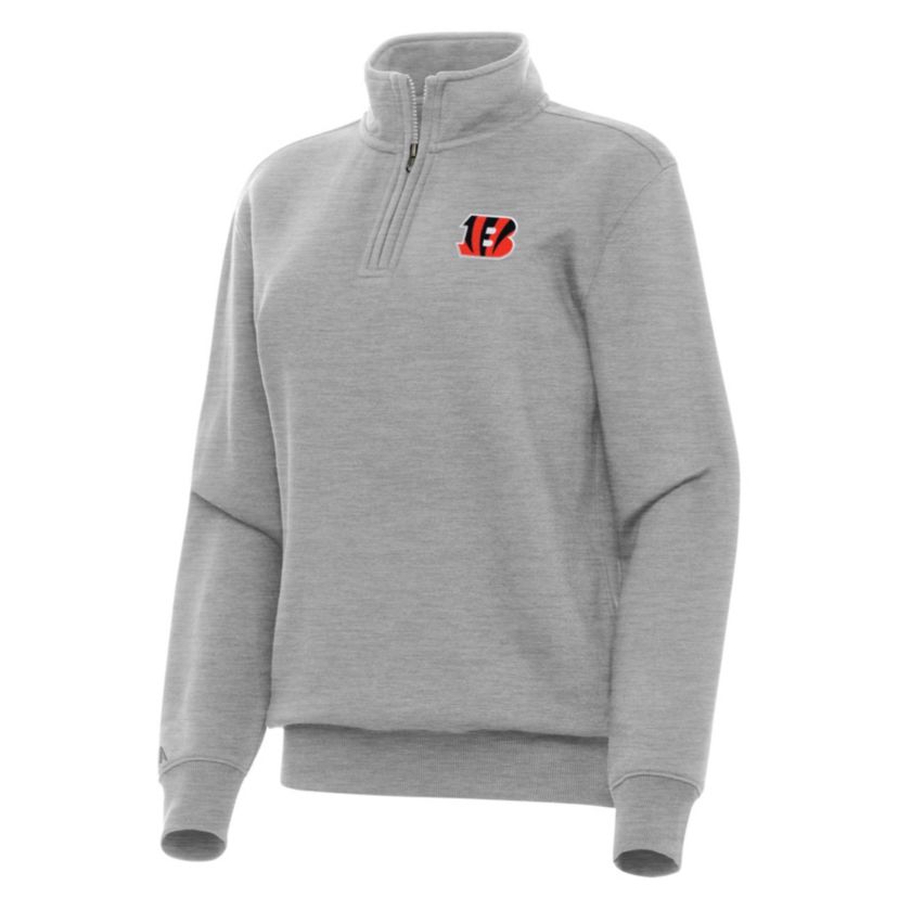 Antigua NFL Cincinnati Bengals Womens Victory 1/4 Zip Pullover