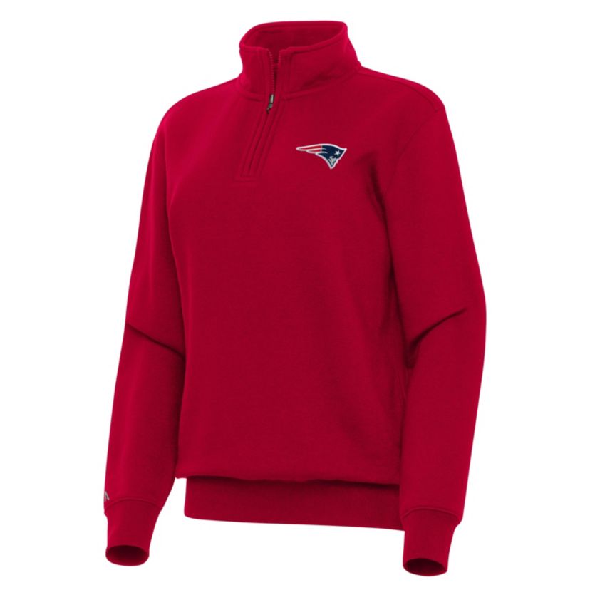 Antigua NFL New England Patriots Womens Victory 1/4 Zip Pullover
