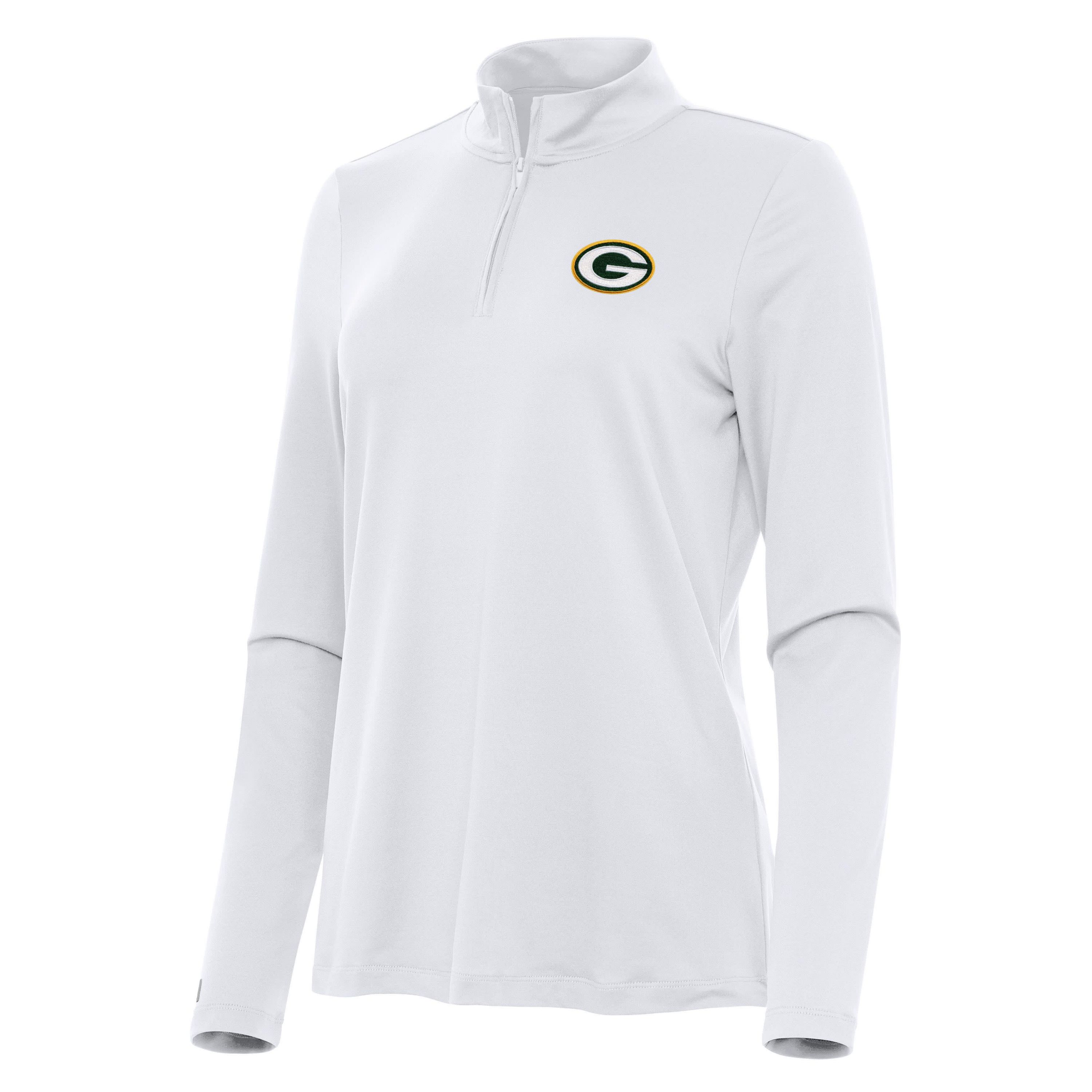 Antigua NFL Green Bay Packers Womens Reprocess 1/4 Zip Pullover