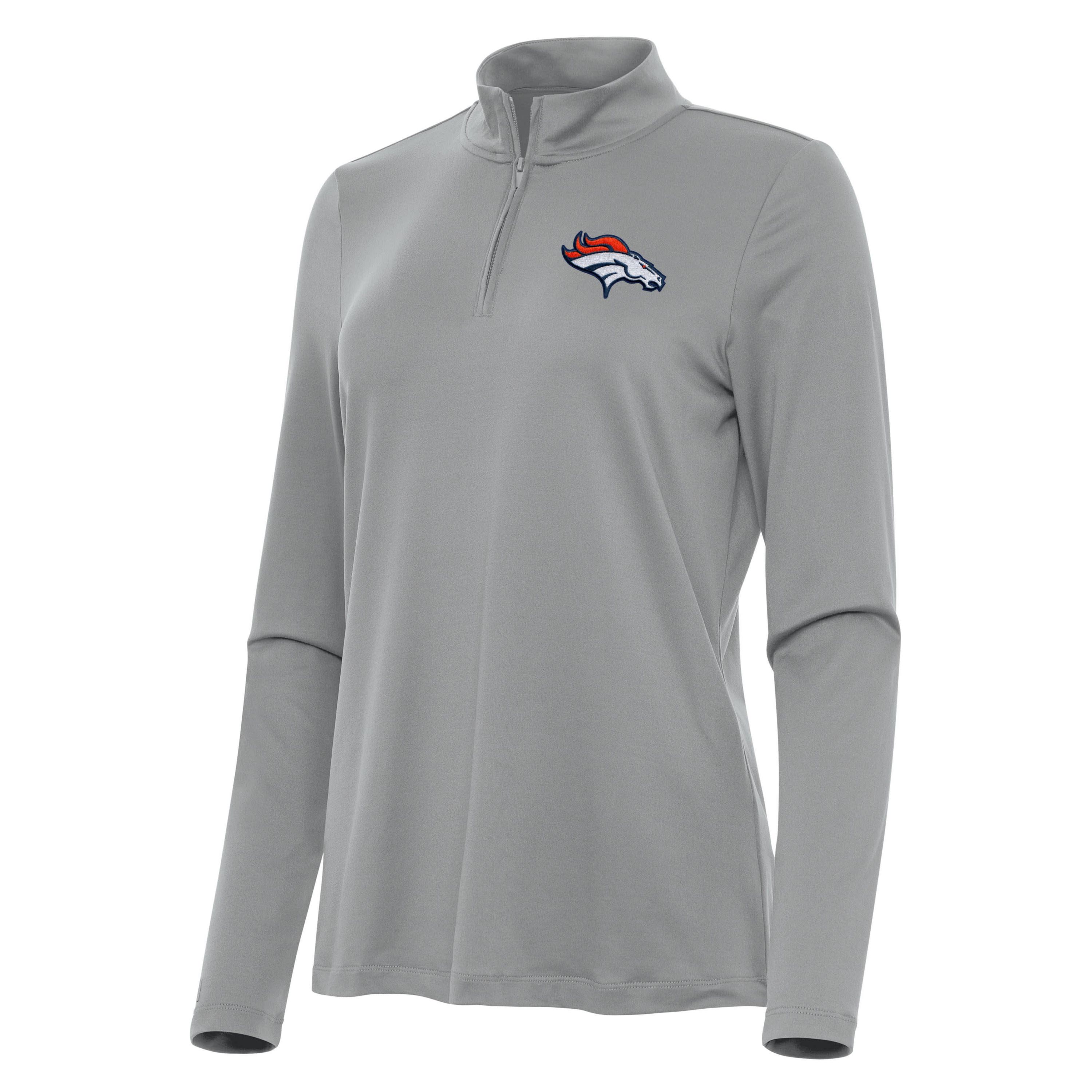 Antigua NFL Denver Broncos Womens Reprocess 1/4 Zip Pullover