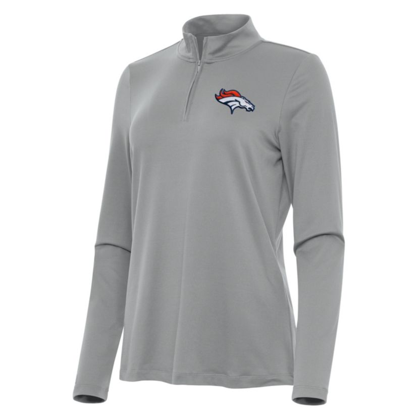 Antigua NFL Denver Broncos Womens Reprocess 1/4 Zip Pullover